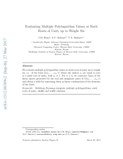 Evaluating Multiple Polylogarithm Values at Sixth Roots of Unity up