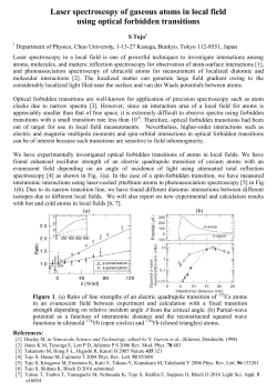 Laser spectroscopy of gaseous atoms in local field using optical