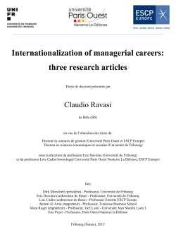 Internationalization of managerial careers: three research articles