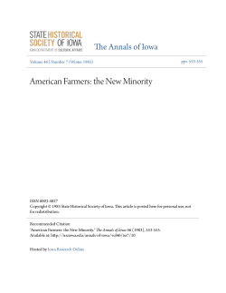 American Farmers: the New Minority