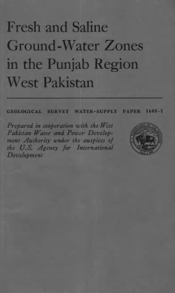 Fresh and Saline Ground-Water Zones in the Punjab Region West