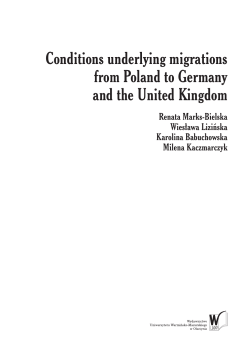Conditions underlying migrations from Poland to Germany