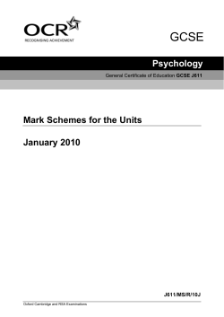 Mark scheme