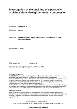 Investigation of the buckling of a parabolic arch in a - E