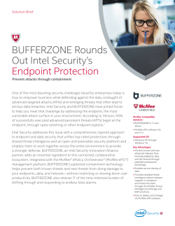BUFFERZONE Rounds Out Intel Security`s Endpoint