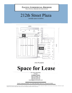 Space for Lease - Commercial Brokers Association