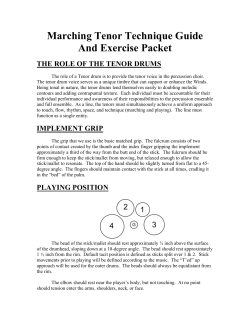 Marching Tenor Guide