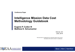 Intelligence Mission Data Cost Methodology Guidebook