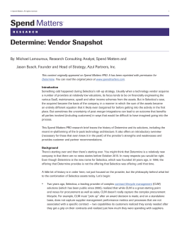 Spend Matters - Determine, Inc.
