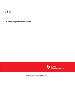 CB-2 Easy Logarithms for COP400