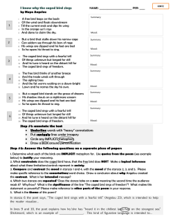 I know why the caged bird sings Step #1: annotate the text