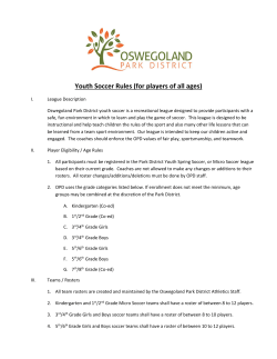 OPD Youth Soccer Rules
