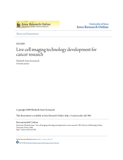 Live cell imaging technology development for cancer research