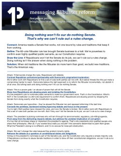 messaging filibuster reform