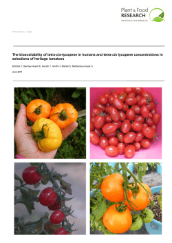 The bioavailability of tetra-cis-lycopene in humans and tetra