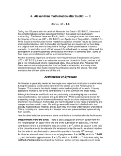4. Alexandrian mathematics after Euclid &mdash; I