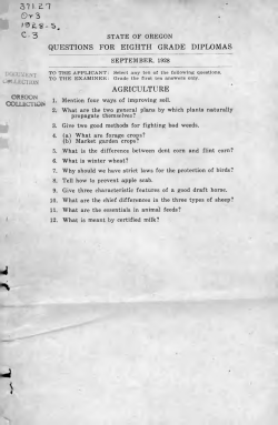 Questions for eighth grade diplomas, September 1928