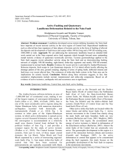 Active Faulting and Quaternary Landforms Deformation Related to