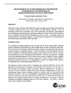 Development of an XRF Metrology Method for Composition