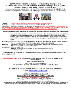 Event Flyer - AAU Powerlifting