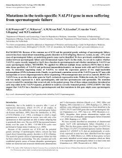 Mutations in the testis-specific NALP14 gene in