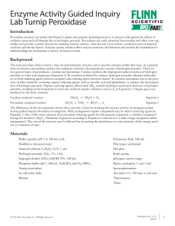 Enzyme Activity Guided Inquiry Lab Turnip