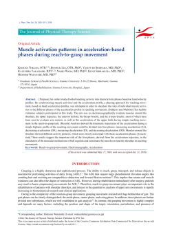 Muscle activation patterns in acceleration