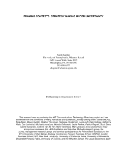 framing contests: strategy making under uncertainty