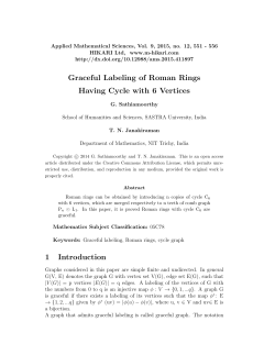 Graceful Labeling of Roman Rings Having Cycle with 6 Vertices 1