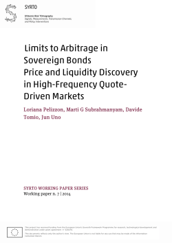 Limits to Arbitrage in Sovereign Bonds Price and Liquidity