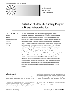 Evaluation of a Danish Teaching Program in Breast Self