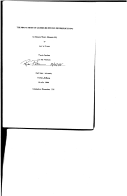 THE MANY SIDES OF GERTRUDE STEIN`S TENDER BUTTONS An