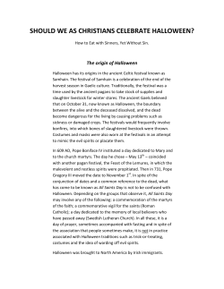 should we as christians celebrate halloween?