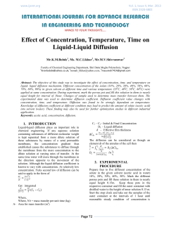 Effect of Concentration, Temperature, Time on Liquid