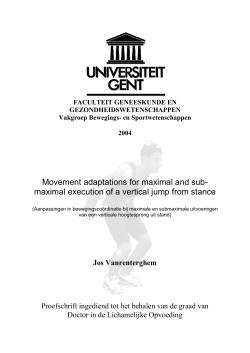 Movement adaptations for maximal and sub