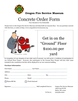 Buy A Yard of Concrete - Oregon Fire Service Museum