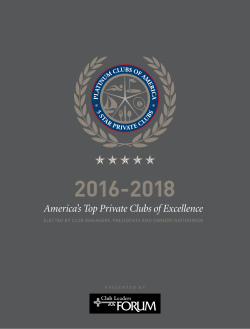 America`s Top Private Clubs of Excellence