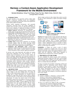 Hermes: a Context-Aware Application Development