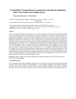 A Probabilistic Tsunami Hazard Assessment for the Makran
