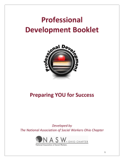 Professional Development Booklet