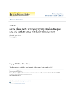 Permanent Chautauquas And The