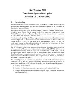 Star Tracker 5000 Coordinate System Description Revision 1.9 (13