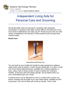 Independent Living Aids for Personal Care and Grooming