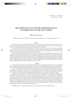 The growing wave: Polish archaeological contributions in the New