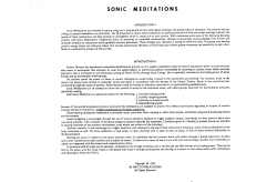 Sonic Meditations - University of Alberta