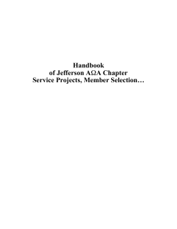 Handbook of Jefferson AA Chapter Service Projects