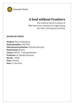 A Soul without Frontiers - Utrecht University Repository