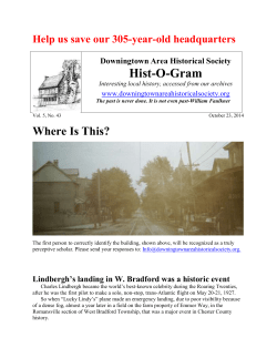 October 23, 2014 - Downingtown Area Historical Society