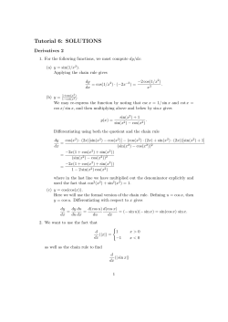 SOLUTIONS - TCD Maths home