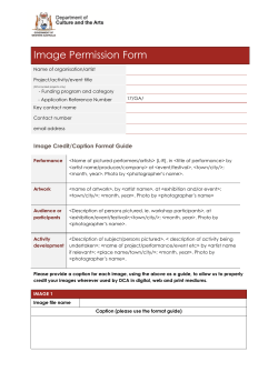 Image Permission Form - Department Of Culture And The Arts